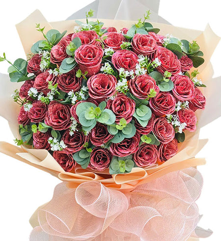 Lovely Mom Surprise Waxed Rose Bouquet Vietnam