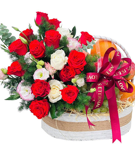 Mom’s Happy Fruit & Flower Basket Vietnam