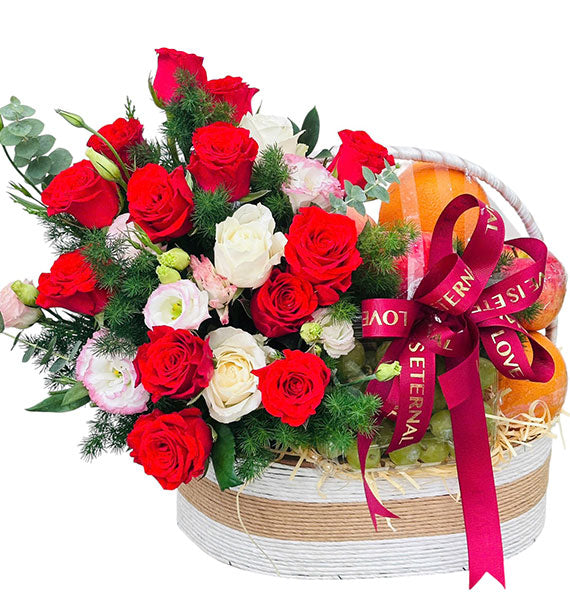 Mom’s Happy Fruit & Flower Basket Vietnam