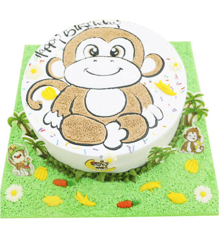 Monkey Cake 01 - Vietnamese Flowers