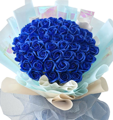 Mother's Day Blue Waxed Rose Bouquet Vietnam