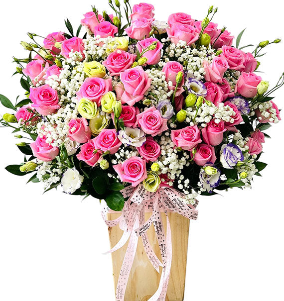 Pink Dream Birthday Basket Vietnameseflowers