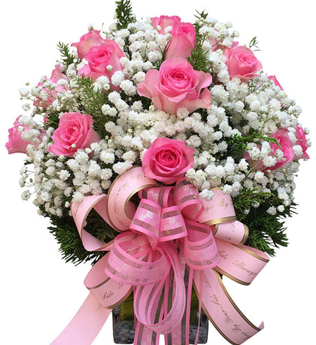 Pink Rose Vase Vietnam