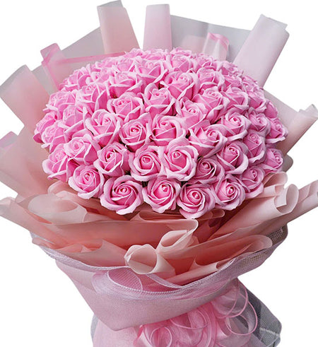 Pink Waxed Rose Bouquet For Mom Vietnam
