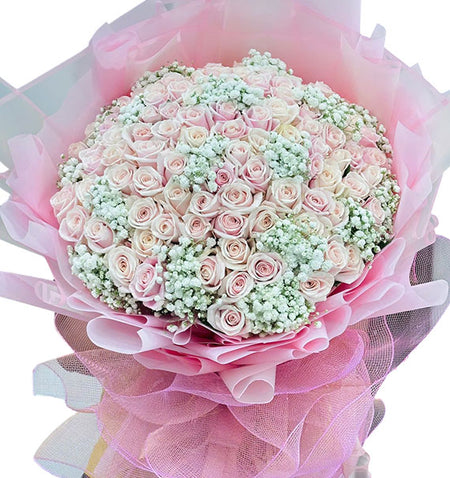 Pure Elegance Rose Bouquet Vietnamese Flowers