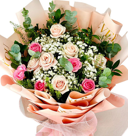 Pure Love Rose Bouquet Vietnamese Flowers