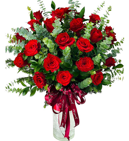 Red Rose In Vase Vietnam