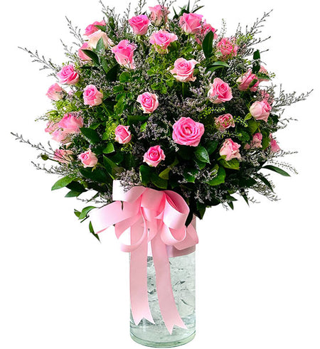 Romantic Dream Rose Vase Vietnamese Flowers