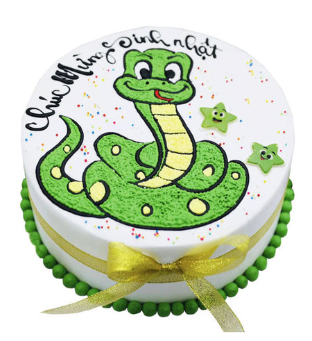 Snake Cake 02 - Vietnamese Flowers