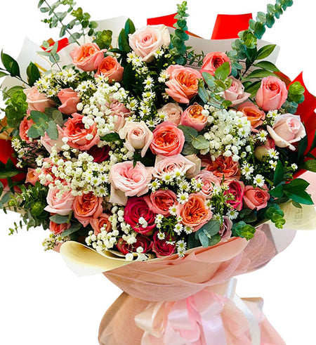 Stunning Rose Elegance Bouquet Vietnamese Flowers