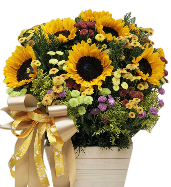 Sunflowers Basket 1 - Vietnamese Flowers