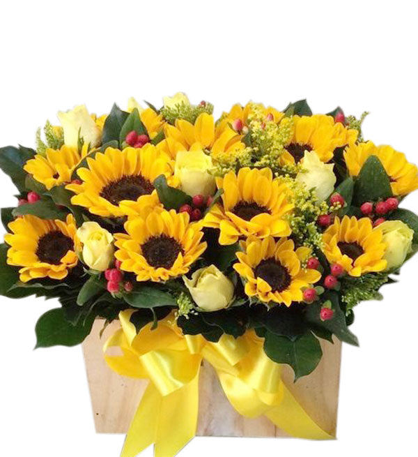Sunflowers Basket 5 - Vietnamese Flowers
