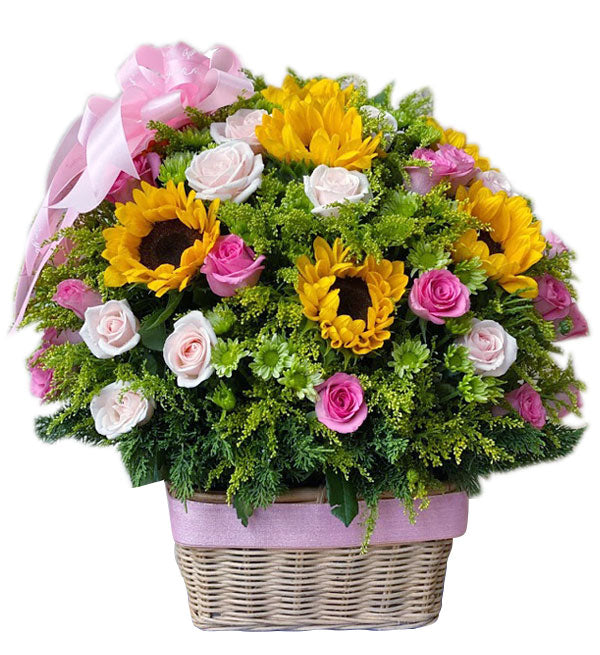 Sunflowers Basket 09 - Vietnamese Flowers