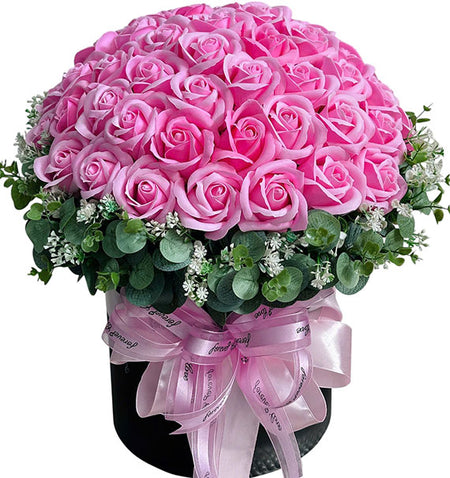 Sweet Pink Waxed Rose Basket For Mom Vietnam