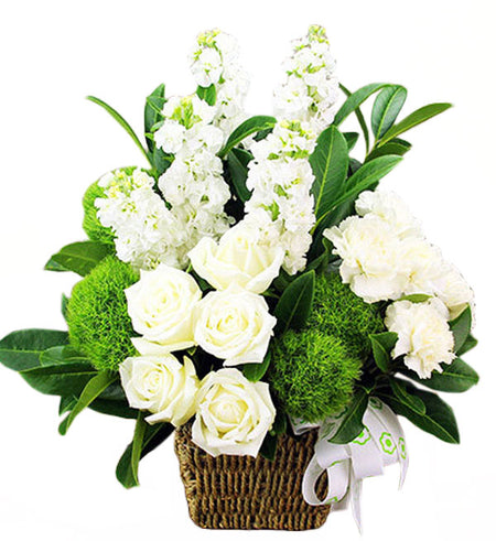Sympathy Flowers Basket 45 - Vietnamese Flowers