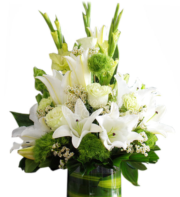 Sympathy Flowers Vase #3 - Vietnamese Flowers