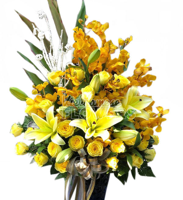 Sympathy Flowers Vase #9 - Vietnamese Flowers