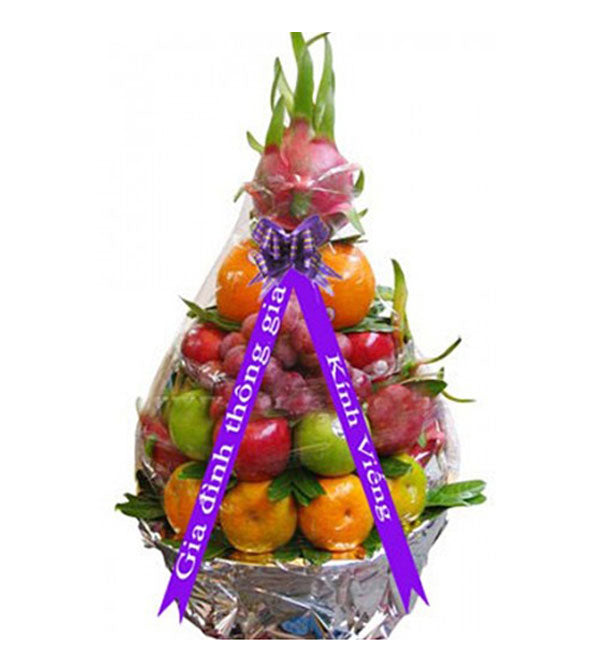 Sympathy Fruits Basket #1 - Vietnamese Flowers