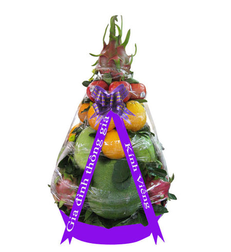 Sympathy Fruits Basket #5 - Vietnamese Flowers