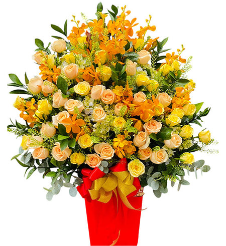 Thank You Dad Flower Basket Vietnamese Flowers