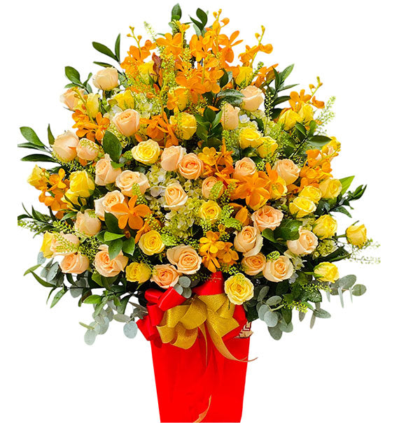 Thank You Dad Flower Basket Vietnamese Flowers