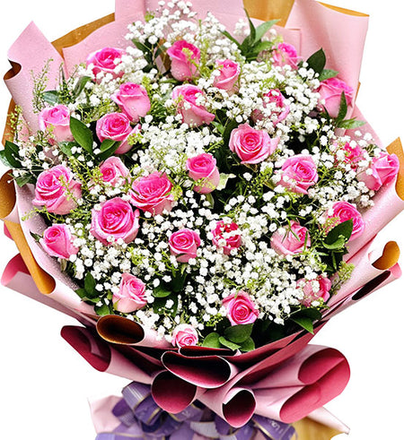 True Love Rose Bouquet Vietnamese Flowers