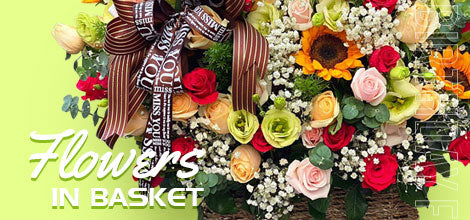 Flowers In Basket - Vietnamese Flowers