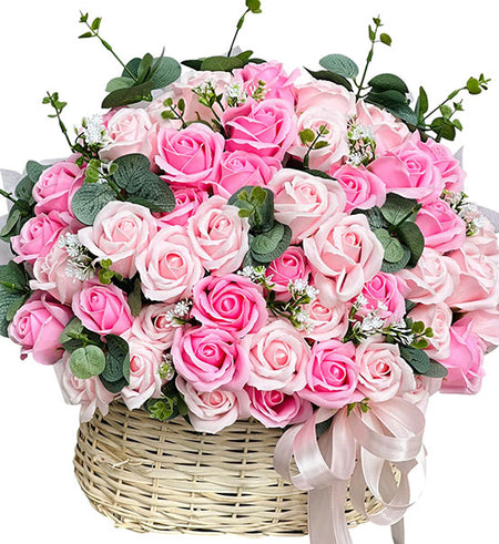 Waxed Roses Basket For Mother's Day Vietnam