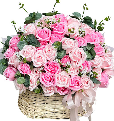 Waxed Roses Basket For Mother's Day Vietnam