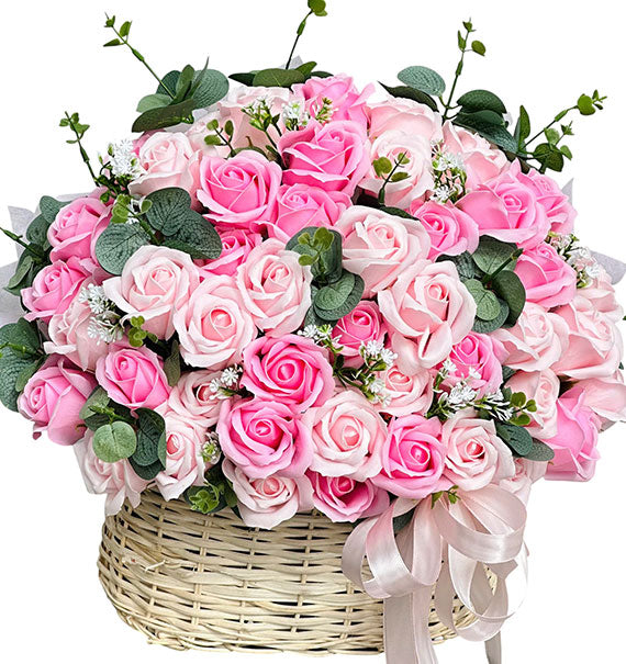 Waxed Roses Basket For Mother's Day Vietnam