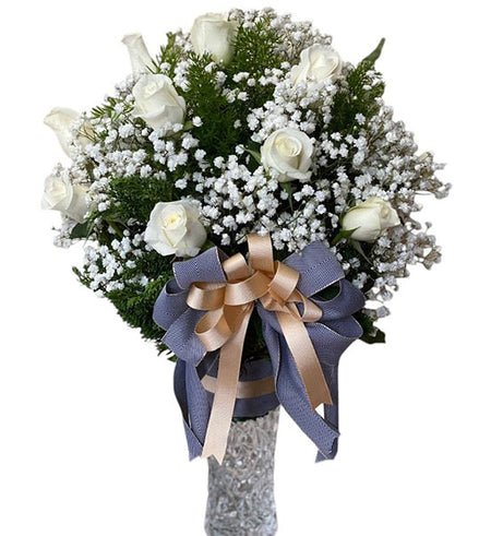 White Rose Vase Vietnam