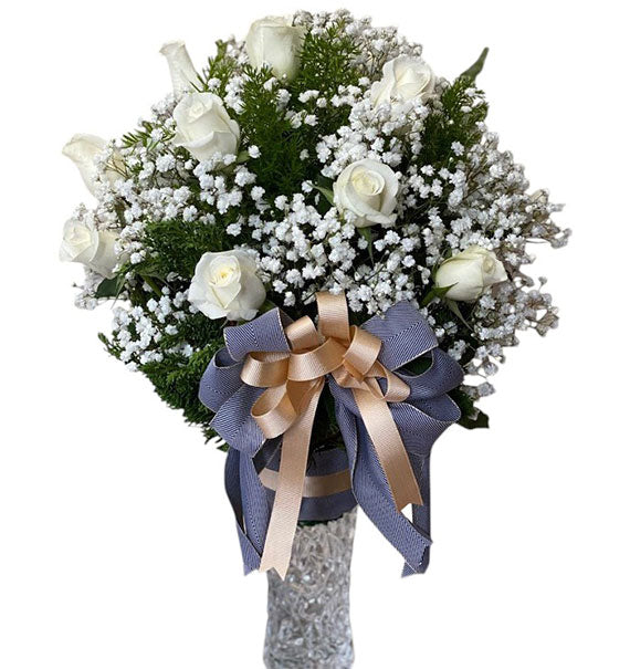 White Rose Vase Vietnam