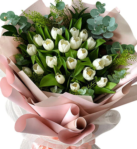 White Tulip Bouquet Vietnam