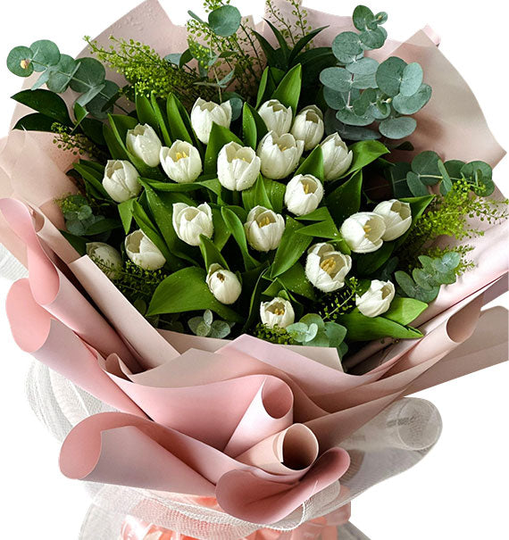 White Tulip Bouquet Vietnam