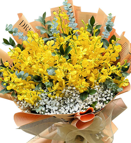 Yellow Orchid Bouquet For Mom Vietnam