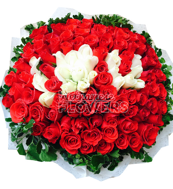 99 Red Roses Flower Bouquet - Flower delivery