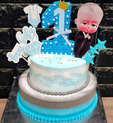 Baby Boy Cake 01 - Vietnamese Flowers