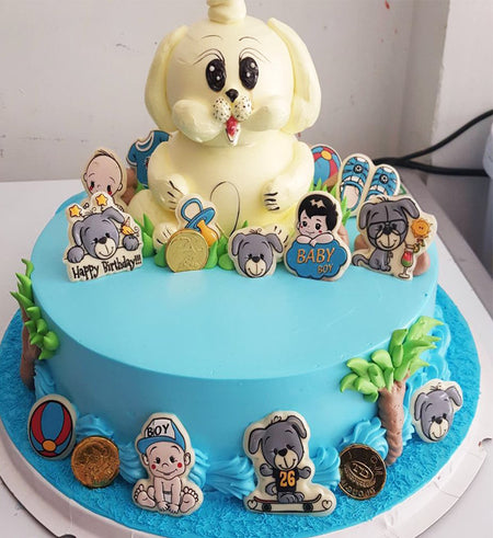 Baby Boy Cake 02 - Vietnamese Flowers