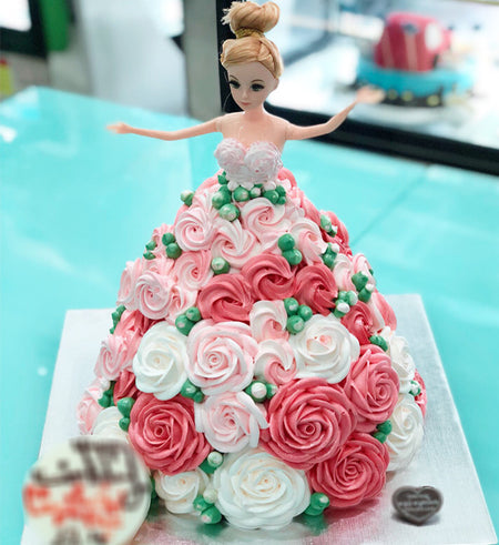Barbie Cake 02 - Vietnamese Flowers