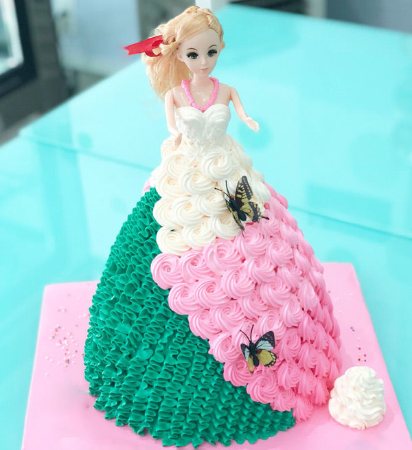 Barbie Cake 03 - Vietnamese Flowers