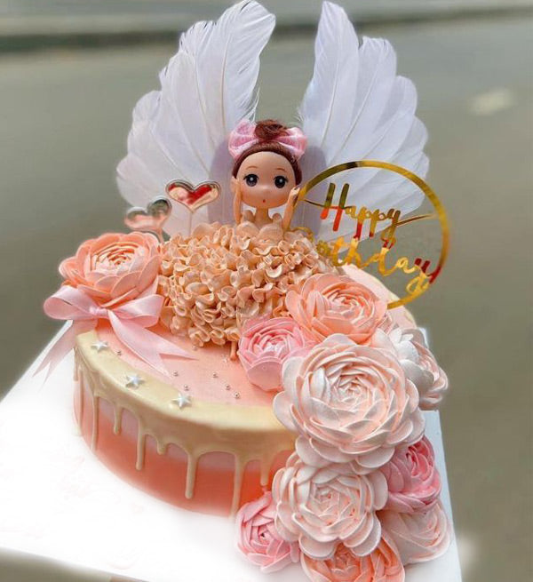 Fairy Cake Topper Angel Cake Decorations Party Flower Fairy