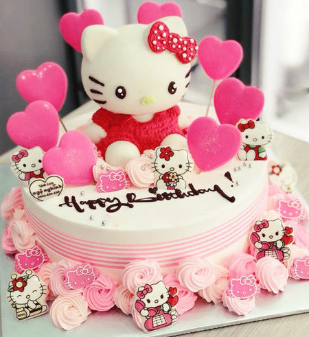 Kitty Cake 01 - Vietnamese Flowers