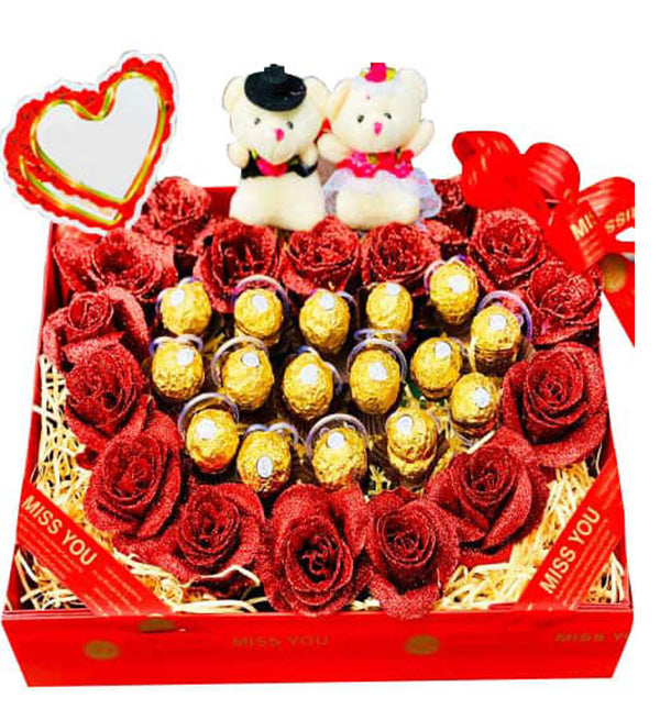 Special Artificial Roses And Chocolate 02 - Vietnamese Flowers
