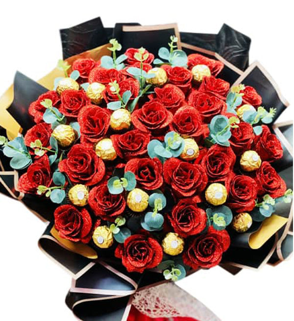 Special Artificial Roses And Chocolate 03 - Vietnamese Flowers